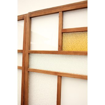 色ガラスの細分ガラス戸 4枚1組　GD1076 