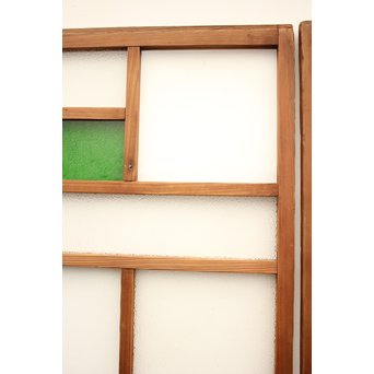 色ガラスの細分ガラス戸 4枚1組　GD1076 