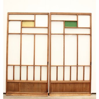 色ガラスの細分ガラス戸 4枚1組　GD1076 