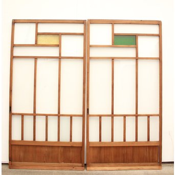 色ガラスの細分ガラス戸 4枚1組　GD1076 