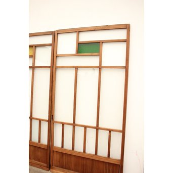 色ガラスの細分ガラス戸 4枚1組　GD1076 