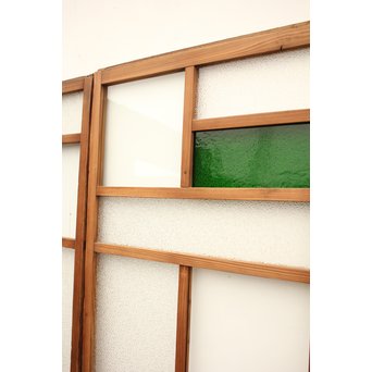 色ガラスの細分ガラス戸 4枚1組　GD1076 