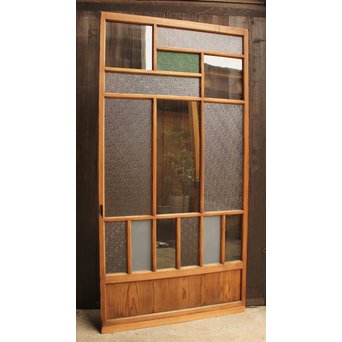 色ガラスの細分ガラス戸 4枚1組　GD1076 