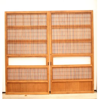 8枚組 障子枠付クリアガラス格子戸　L900Y AB　表