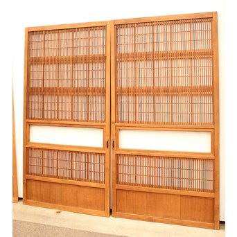 8枚組 障子枠付クリアガラス格子戸　L900Y 