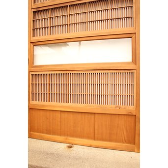 8枚組 障子枠付クリアガラス格子戸　L900Y 