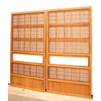 8枚組 障子枠付クリアガラス格子戸　L900Y 