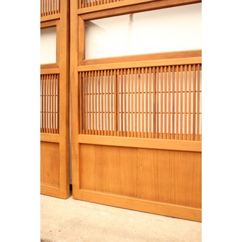 8枚組 障子枠付クリアガラス格子戸　L900Y 