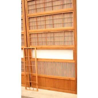 8枚組 障子枠付クリアガラス格子戸　L900Y 