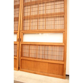 8枚組 障子枠付クリアガラス格子戸　L900Y 