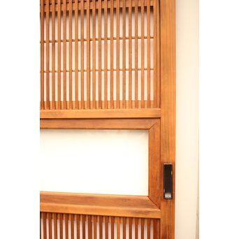 8枚組 障子枠付クリアガラス格子戸　L900Y 