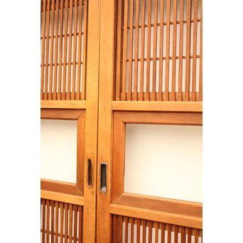 8枚組 障子枠付クリアガラス格子戸　L900Y 