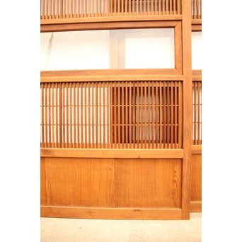 8枚組 障子枠付クリアガラス格子戸　L900Y 