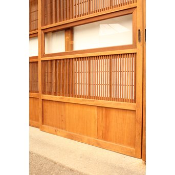 8枚組 障子枠付クリアガラス格子戸　L900Y 