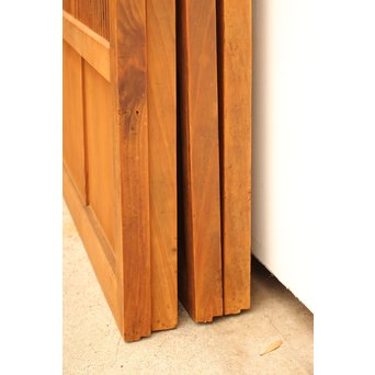 8枚組 障子枠付クリアガラス格子戸　L900Y ※1枚縦框に反りが見られます