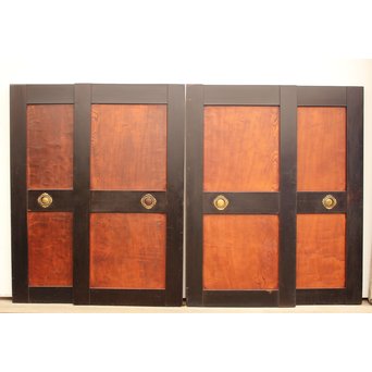 太框 泡杢上欅の帯戸 4枚1組　B894