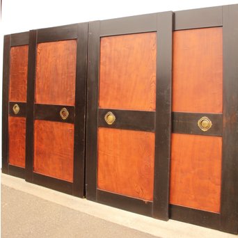 太框 泡杢上欅の帯戸 4枚1組　B894 