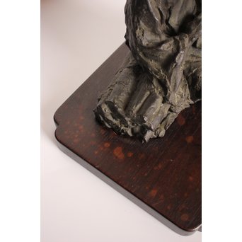 朝倉文夫実兄 渡辺長男 【翁と赤子】ブロンズ像　S3032 