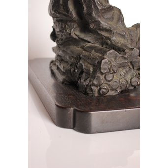 朝倉文夫実兄 渡辺長男 【翁と赤子】ブロンズ像　S3032 