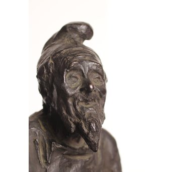 朝倉文夫実兄 渡辺長男 【翁と赤子】ブロンズ像　S3032 