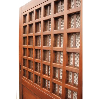 鉄格子と升格子の蔵戸　W576 