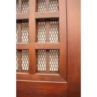 鉄格子と升格子の蔵戸　W576 