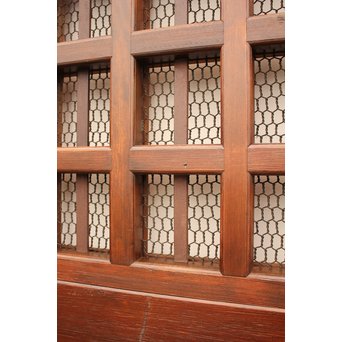 鉄格子と升格子の蔵戸　W576 