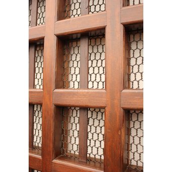 鉄格子と升格子の蔵戸　W576 