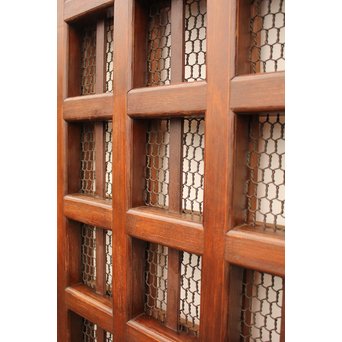 鉄格子と升格子の蔵戸　W576 