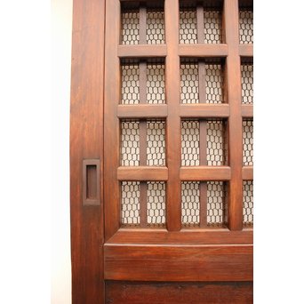 鉄格子と升格子の蔵戸　W576 