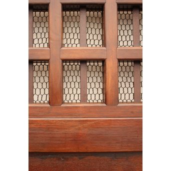 鉄格子と升格子の蔵戸　W576 