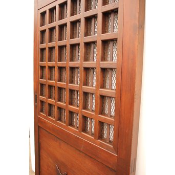 鉄格子と升格子の蔵戸　W576 