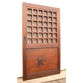 鉄格子と升格子の蔵戸　W576 