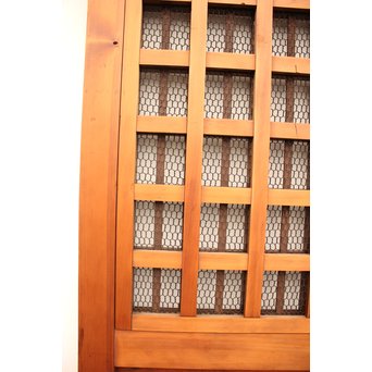 鉄格子と升格子の蔵戸　W576 