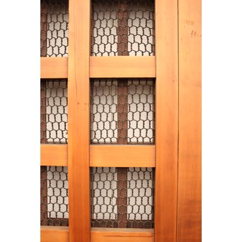 鉄格子と升格子の蔵戸　W576 