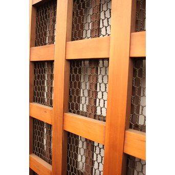 鉄格子と升格子の蔵戸　W576 