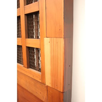 鉄格子と升格子の蔵戸　W576 