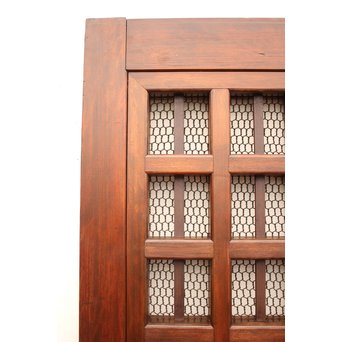 鉄格子と升格子の蔵戸　W576 