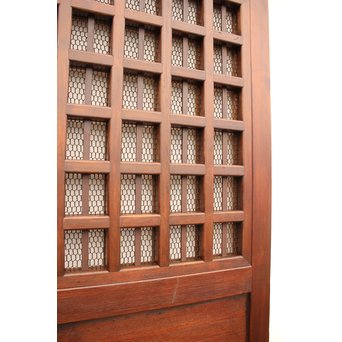 鉄格子と升格子の蔵戸　W576 