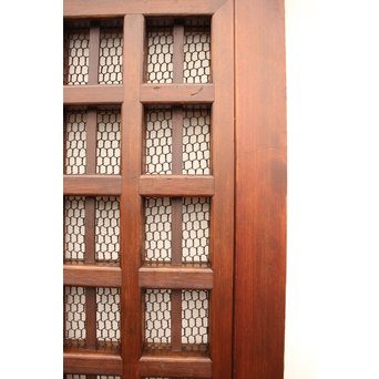 鉄格子と升格子の蔵戸　W576 