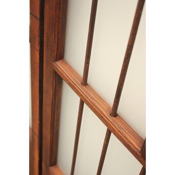 ハイサイズ緑色ガラスの堅木建具 2枚1組　GD1079Y 