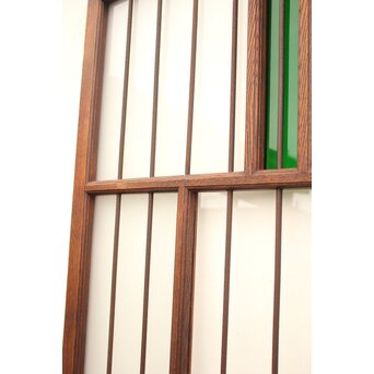 ハイサイズ緑色ガラスの堅木建具 2枚1組　GD1079Y 