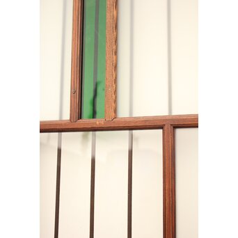 ハイサイズ緑色ガラスの堅木建具 2枚1組　GD1079Y 