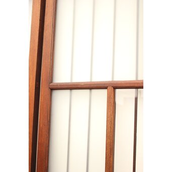 ハイサイズ緑色ガラスの堅木建具 2枚1組　GD1079Y 