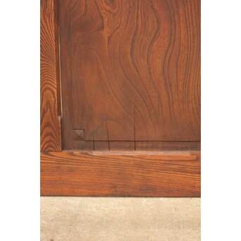 ハイサイズ緑色ガラスの堅木建具 2枚1組　GD1079Y 