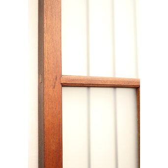 ハイサイズ緑色ガラスの堅木建具 2枚1組　GD1079Y 