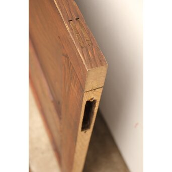 ハイサイズ緑色ガラスの堅木建具 2枚1組　GD1079Y 