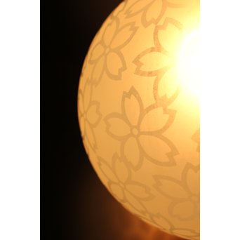 桜紋球体オパール照明　A1793 