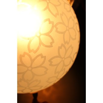 桜紋球体オパール照明　A1793 