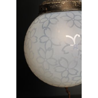 桜紋球体オパール照明　A1793 